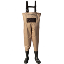 Durable Breathable Fly Fishing Chest Wader with Rubber Boots